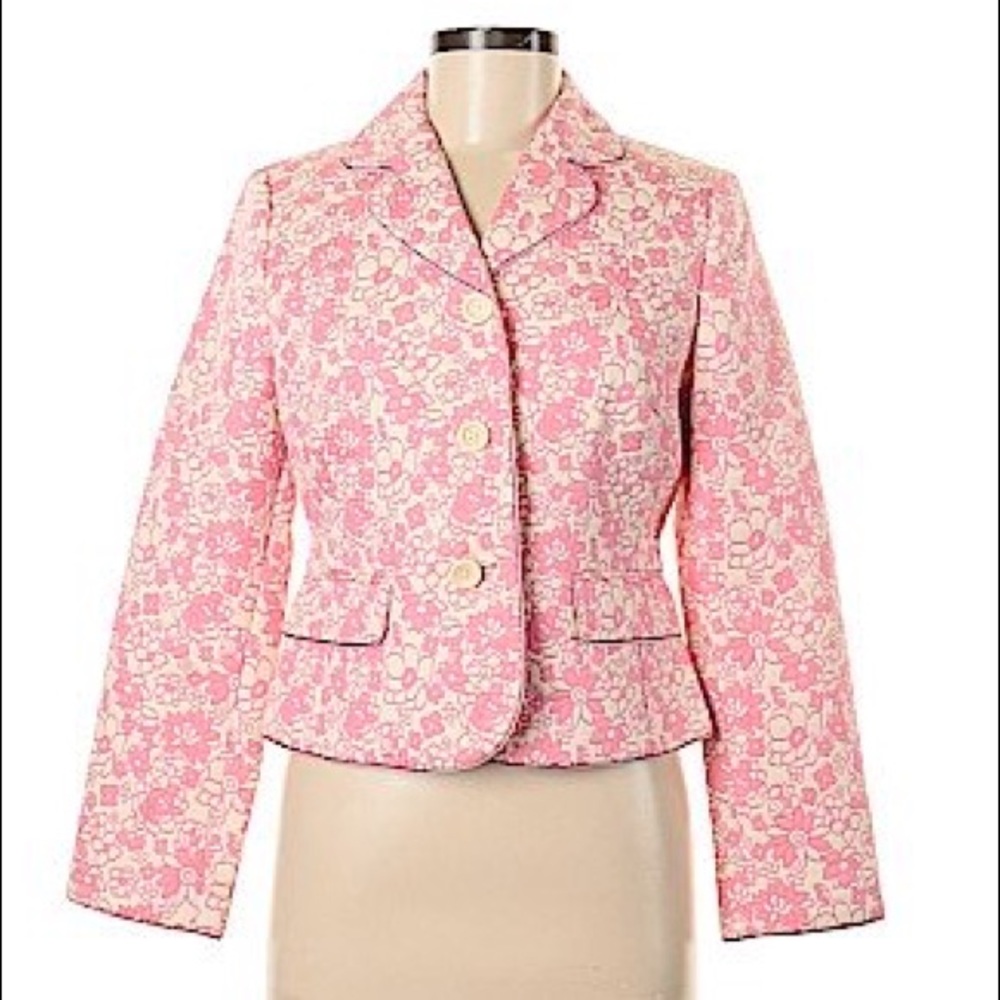 Ann Taylor LOFT Pink Floral Jacket
